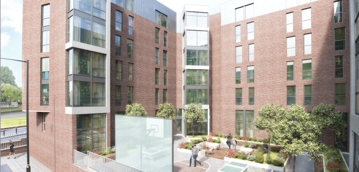 View from the rear of the building