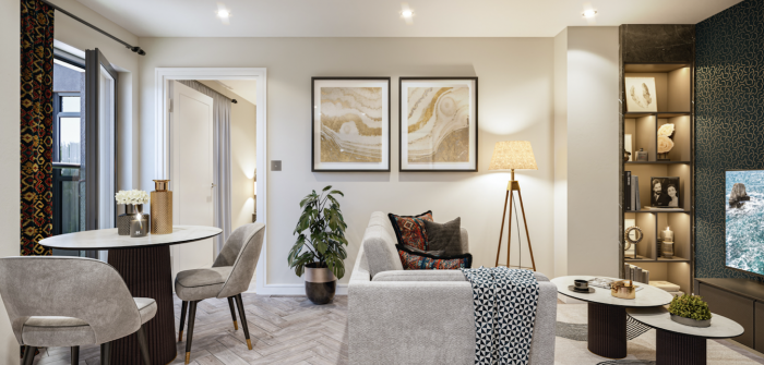 Open plan living areas